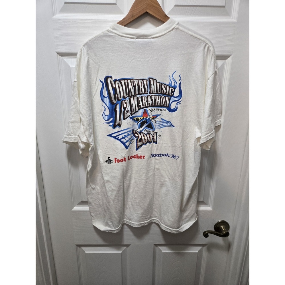 2004 Country Miusic Nashville Reebok Foot Locker Half Marathon T-Shirt Size XL